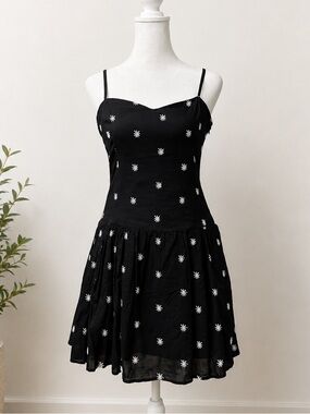 Zara Floral Embroidered Strap Sundress
